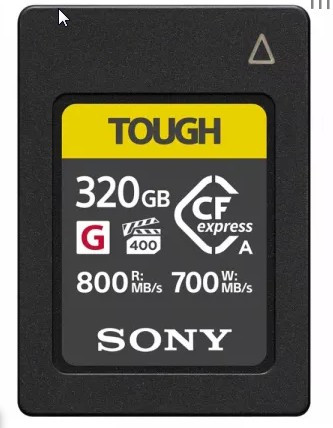 Карта памяти Sony CFexpress Type А 320GB R800/W700MB/s (CEA-G320T)